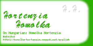 hortenzia homolka business card